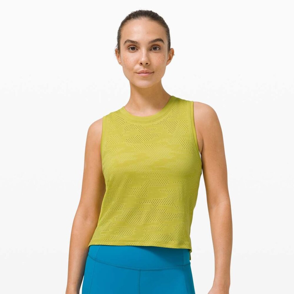 Lululemon Train to Be Tank *Camo Dot Camo Yellow Pear / Yellow Pear (4) W1CSRS